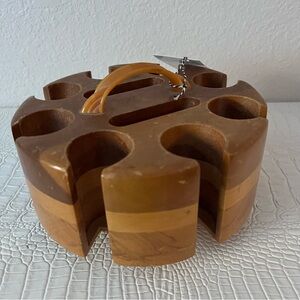 Vintage Wood/Bakelite Poker Set